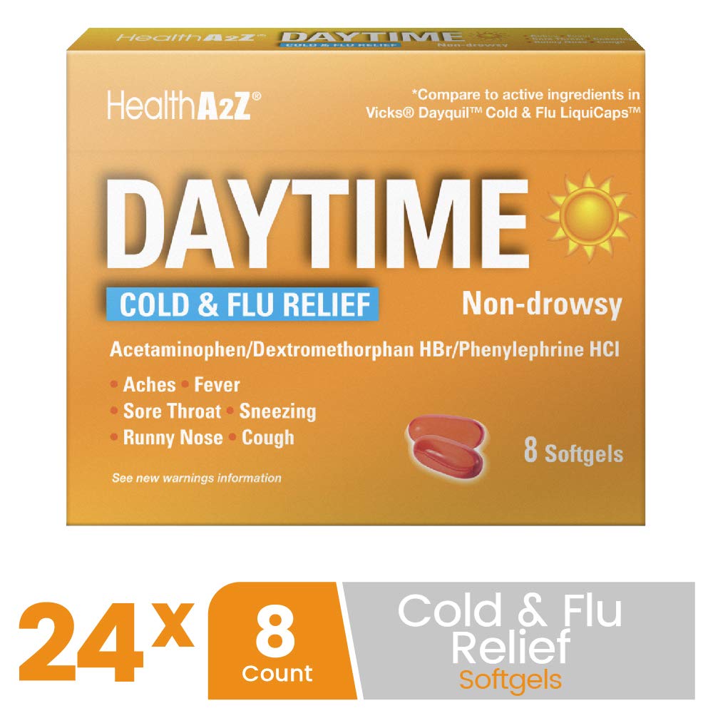 HealthA2Z Daytime gelules prise, utilisation facile en déplacement