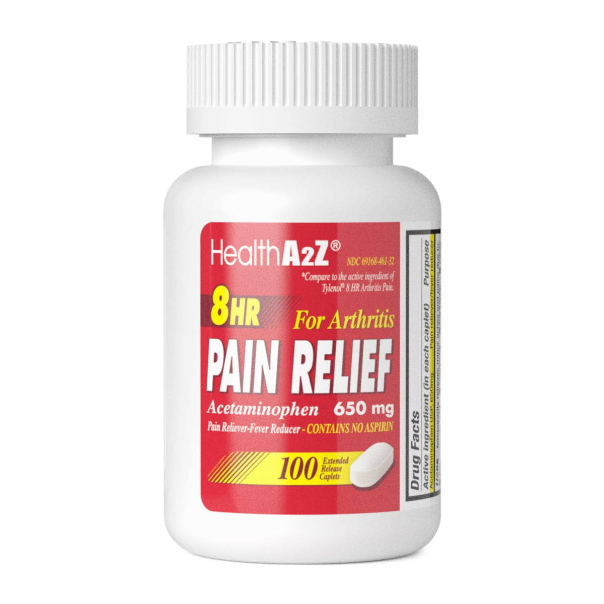 HealthA2Z caplets 650 mg – soulagement des douleurs quotidiennes.