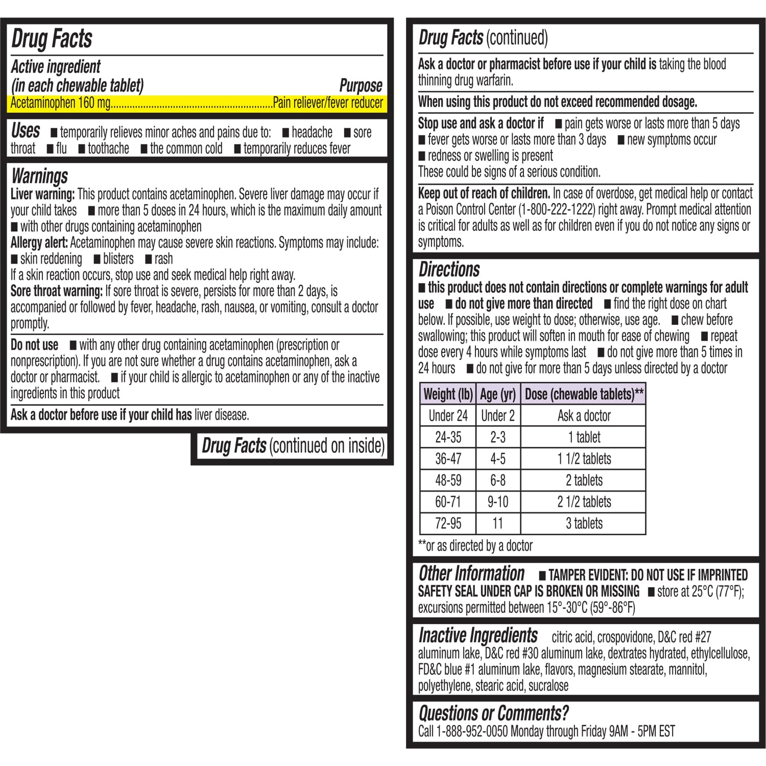 Formule sans aspirine ni ibuprofène pour HealthA2Z® Enfants.
