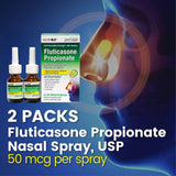 HealthA2Z flacon compact, usage quotidien pour allergies intérieures et extérieures.