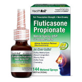 HealthA2Z Fluticasone Propionate aérosol nasal – bouteille prête pour le soulagement temporaire des allergies.