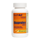 HealthA2Z Ibuprofen 200 mg orange — bouteille prête à soulager les douleurs quotidiennes.