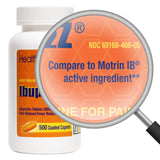 HealthA2Z Ibuprofen tablettes orange — comprimés faciles à prendre pour divers maux.