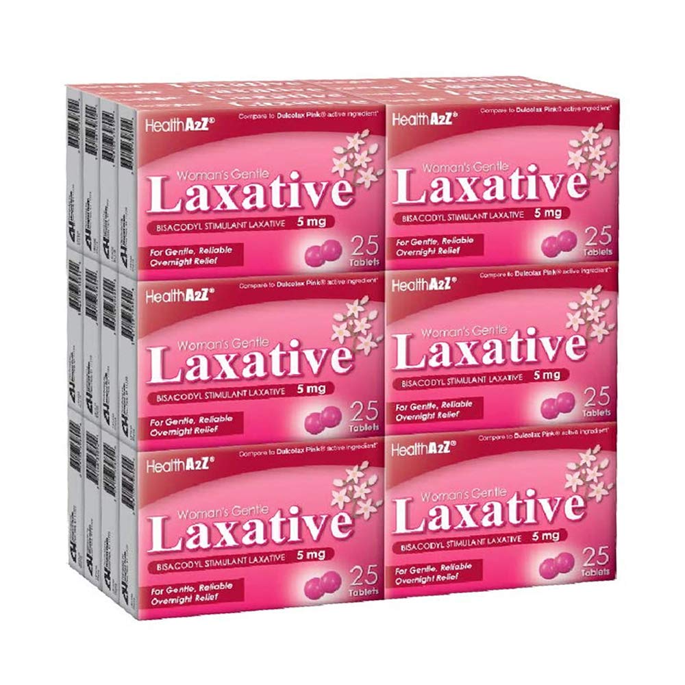 HealthA2Z laxatif doux pour femmes — emballage rose clair facilitant l’identification