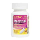 HealthA2Z Comprimés complets – bouteille montrant le produit et le potentiel soutien des douleurs menstruelles