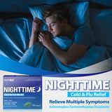 HealthA2Z Nighttime – étiquette claire avec les conseils d’utilisation.