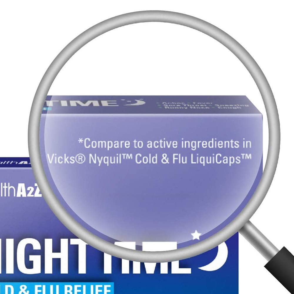 HealthA2Z Nighttime, bouteille et etiquette, présentation pratique près du lit