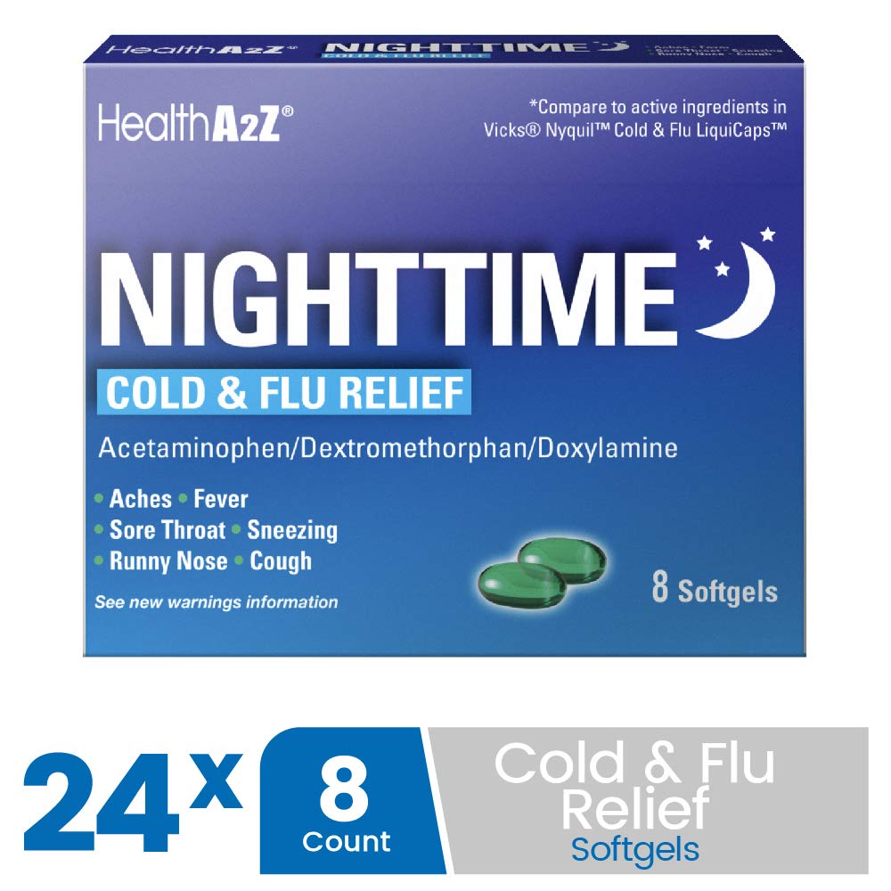 HealthA2Z Nighttime, gros plan sur les softgels, prise rapide avant le coucher