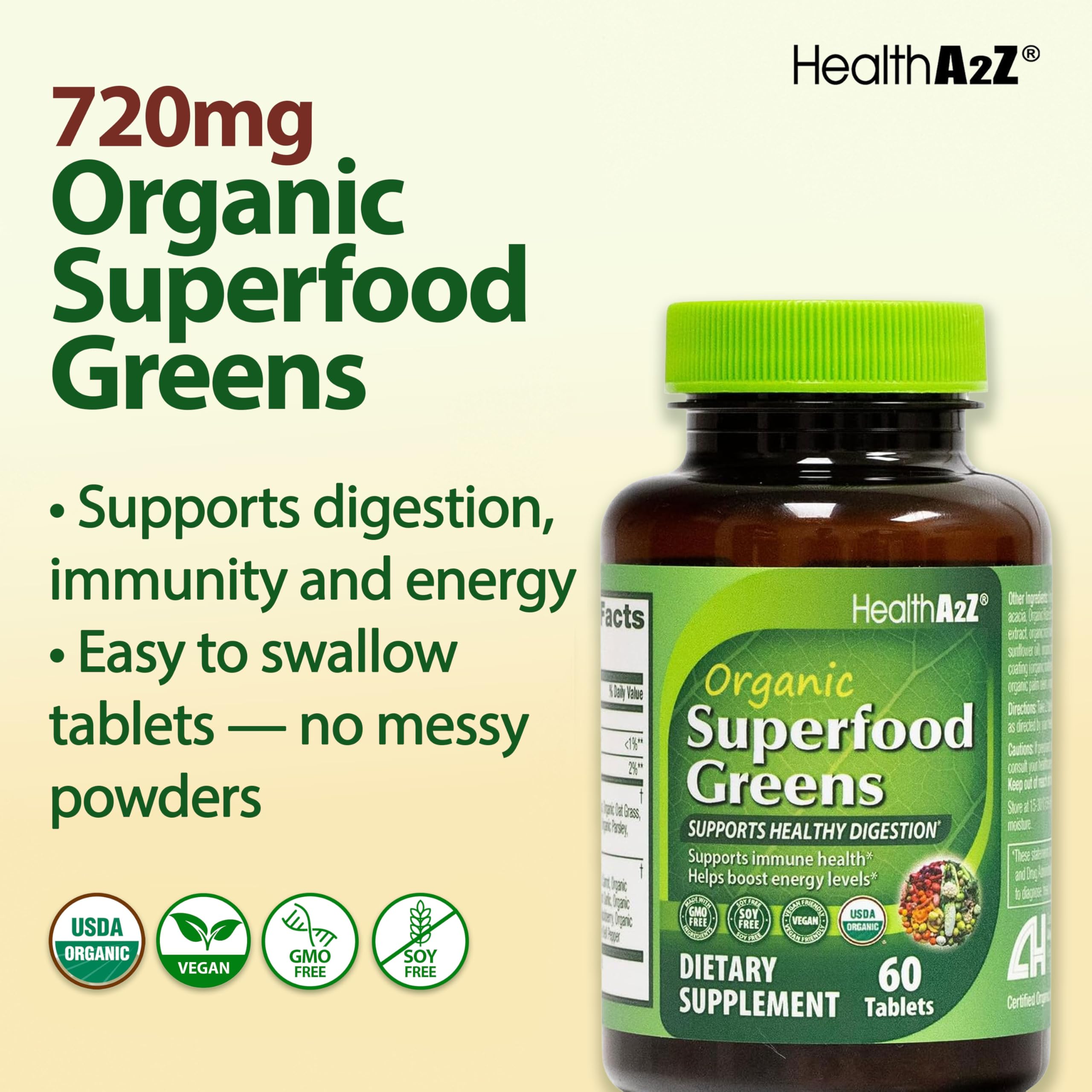 HealthA2Z pomme et betterave dans le mélange, profils phytonutriments.