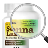 HealthA2Z Senna Laxative - comprimés faciles à prendre pour un mouvement intestinal occasionnel.
