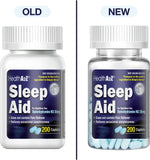 HealthA2Z Sleep Aid – caplets en gros plan, capsule facile à avaler avant le lit.