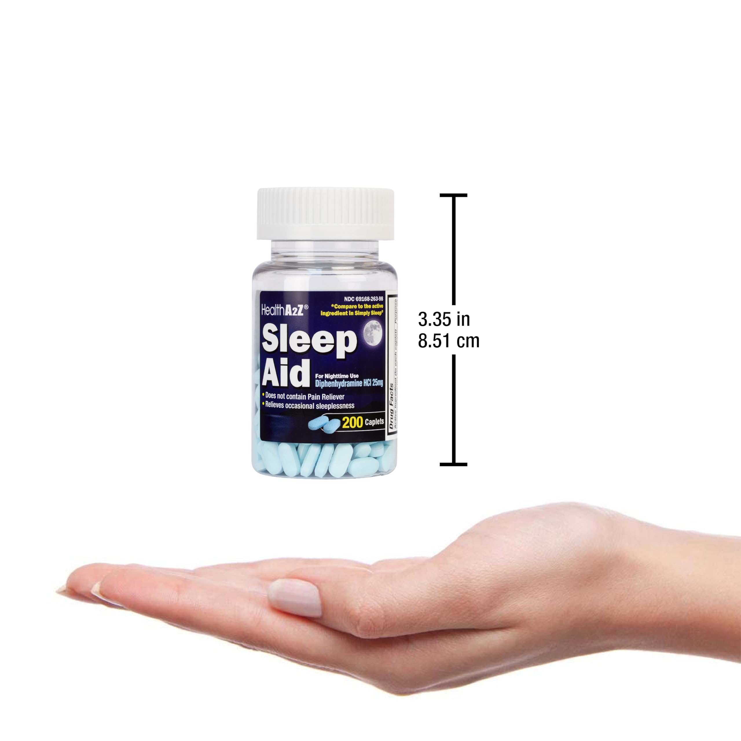HealthA2Z Sleep Aid – ambiance nuit et lune, illustration d’un endormissement paisible.