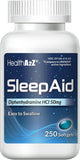 HealthA2Z Sommeil Softgel 50 mg — bouteille visible, aide potentielle à l'endormissement.