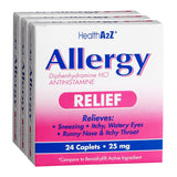 Capsules HealthA2Z Soulagement des allergies - 24 comprimés pour les symptômes allergiques.