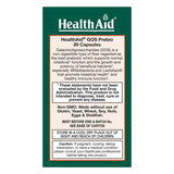 HealthAid GOSPrebio : etiquette nutritionnelle, choix simple de la posologie quotidienne.