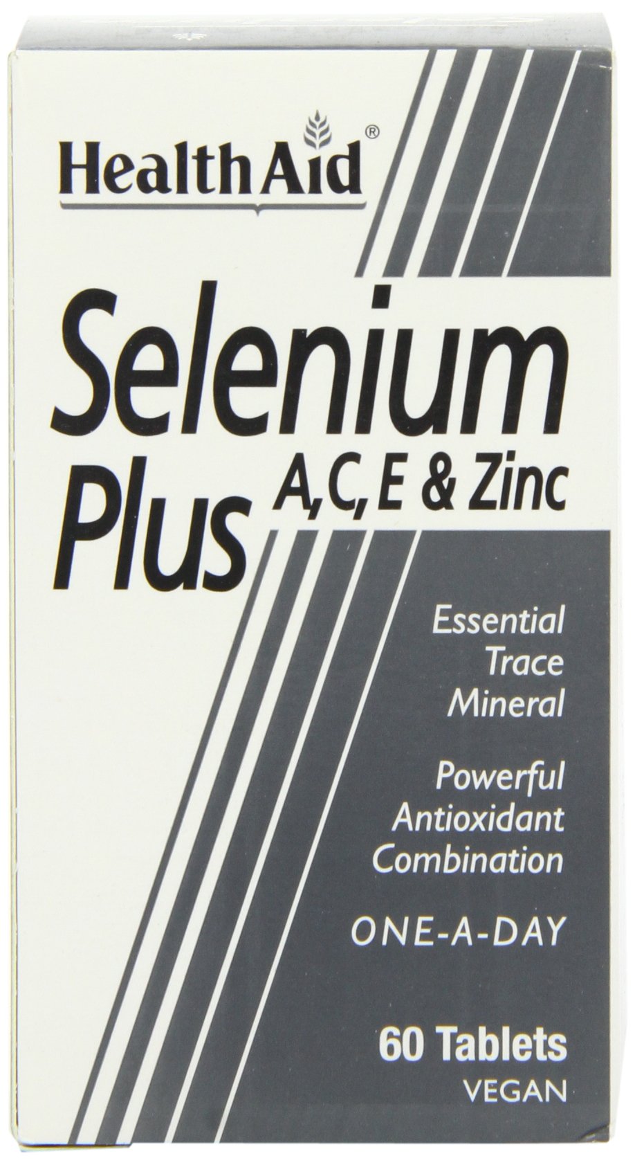 HealthAid Selenium Plus – étiquette claire avec les nutriments clés.