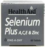 HealthAid Selenium Plus – fiche-produit détaillant les nutriments et leurs quantités.