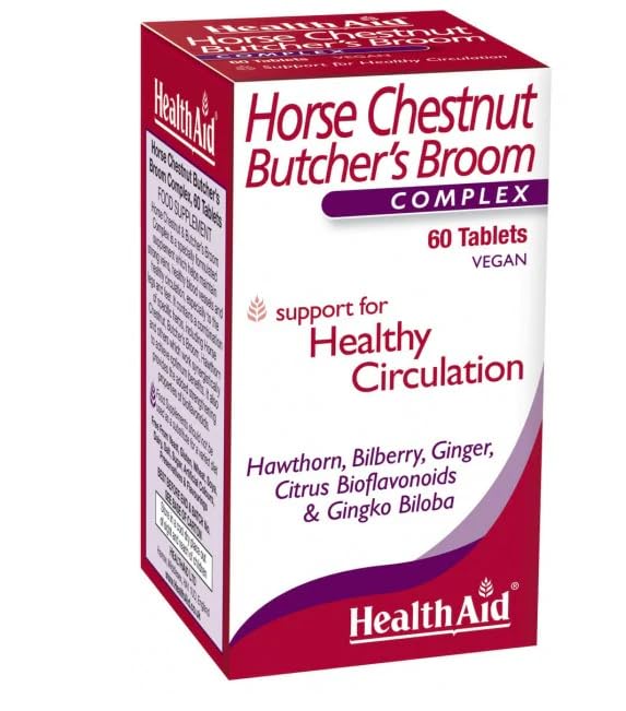 HealthAid V-Vein, bouteille de gélules, soutien potentiel à la circulation des jambes.