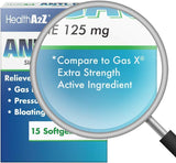 HealthA2Z, gélules Simethicone 125 mg après repas réduisant les ballonnements