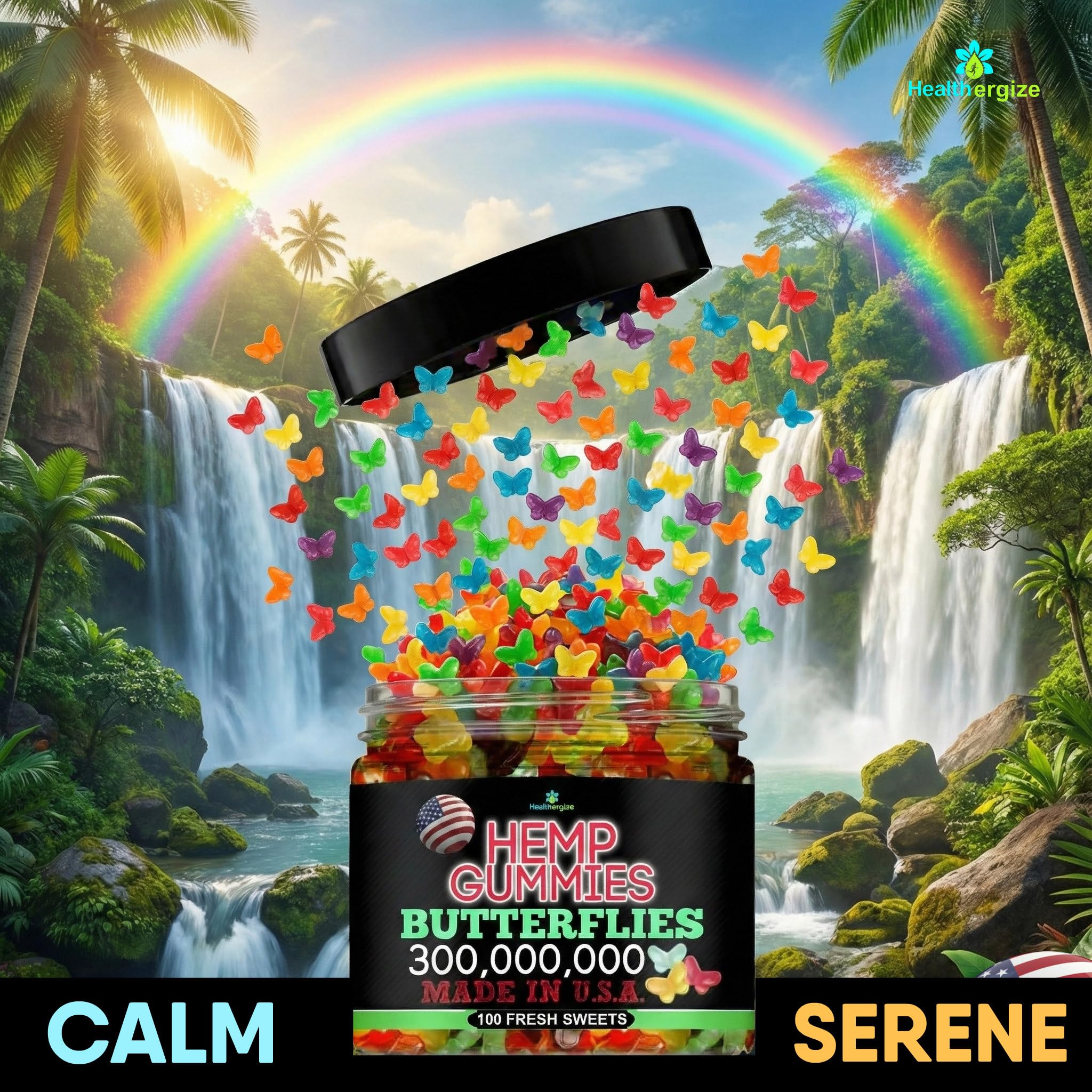 Gommes Healthergize chanvre riches en oméga 3 6 9 pour le bien-être