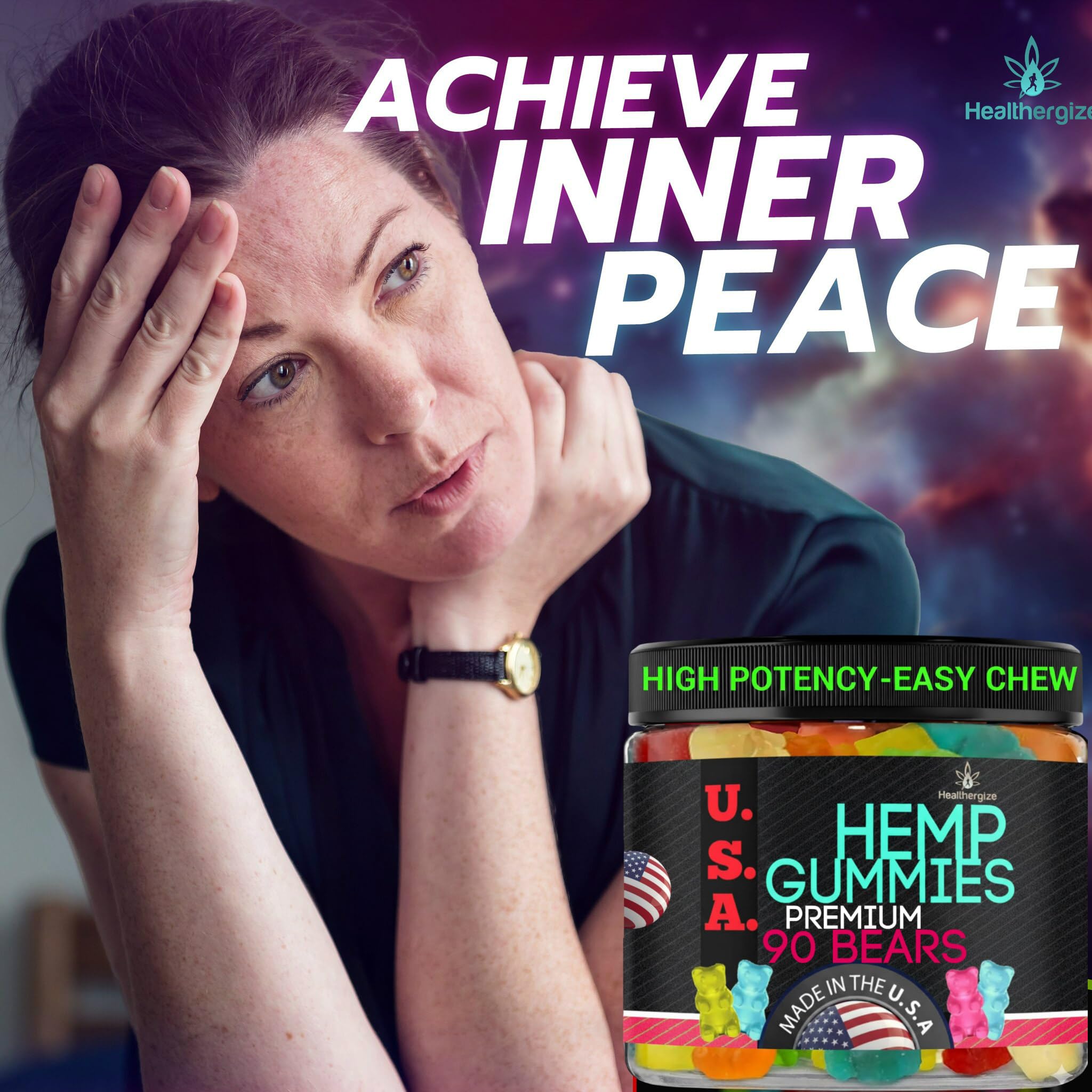 Healthergize Gommes Saveur Fruitée – ours faciles à mâcher et expérience gustative agréable.