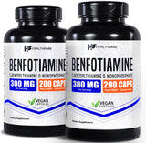 Healthfare Benfotiamine: bouteille de 200 gélules, soutien global.