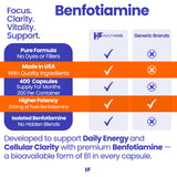 Healthfare Benfotiamine: étui portable pour dosage sûr.