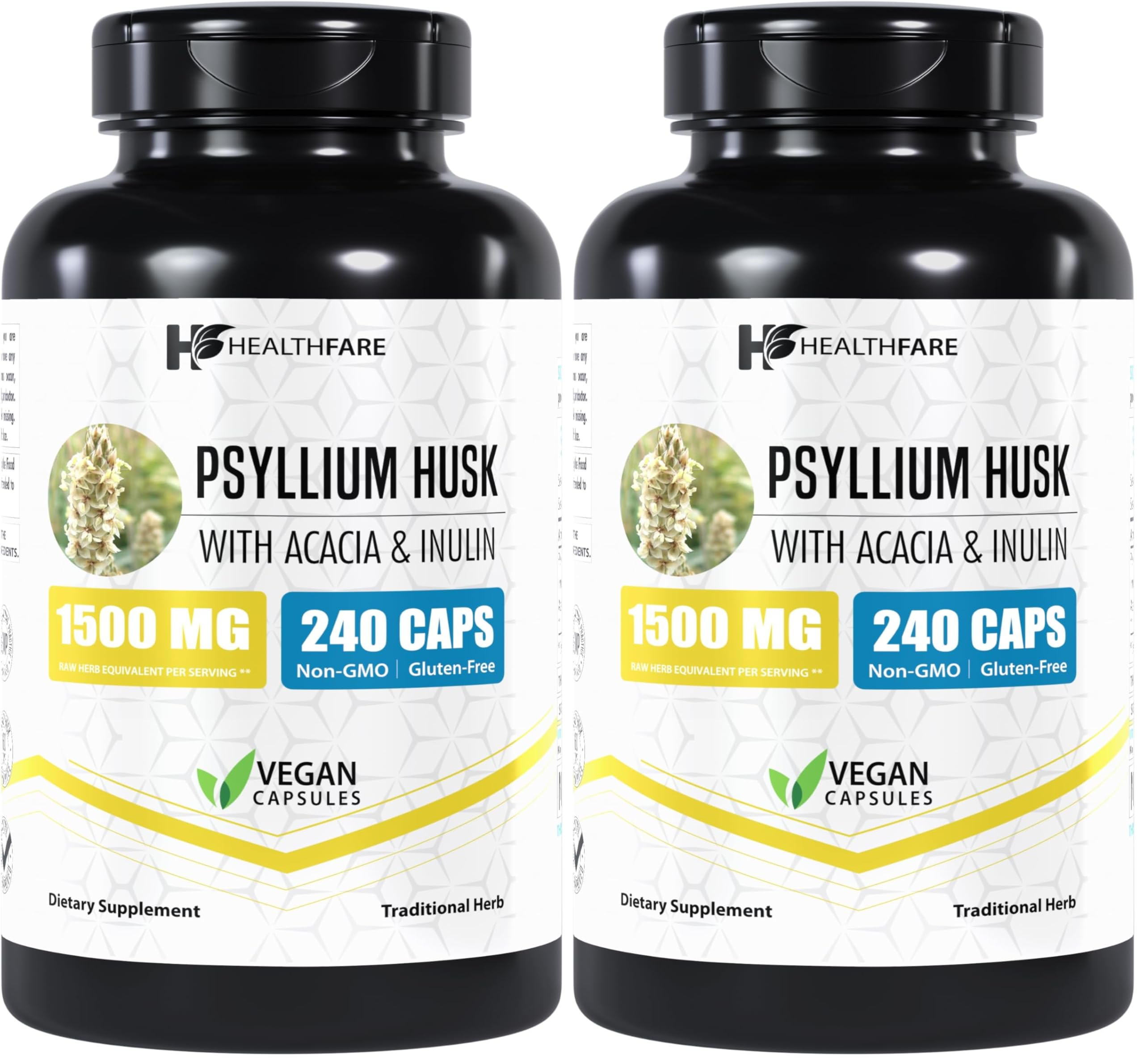 Healthfare capsules psyllium 1500mg: soutien quotidien du transit