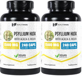 Healthfare capsules psyllium 1500mg: soutien quotidien du transit