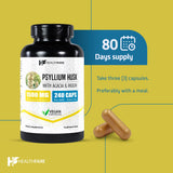 Healthfare capsules véganes de psyllium: option végétale pour routine