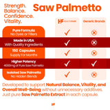 Healthfare Saw Palmetto boîte extérieure: emballage informatif