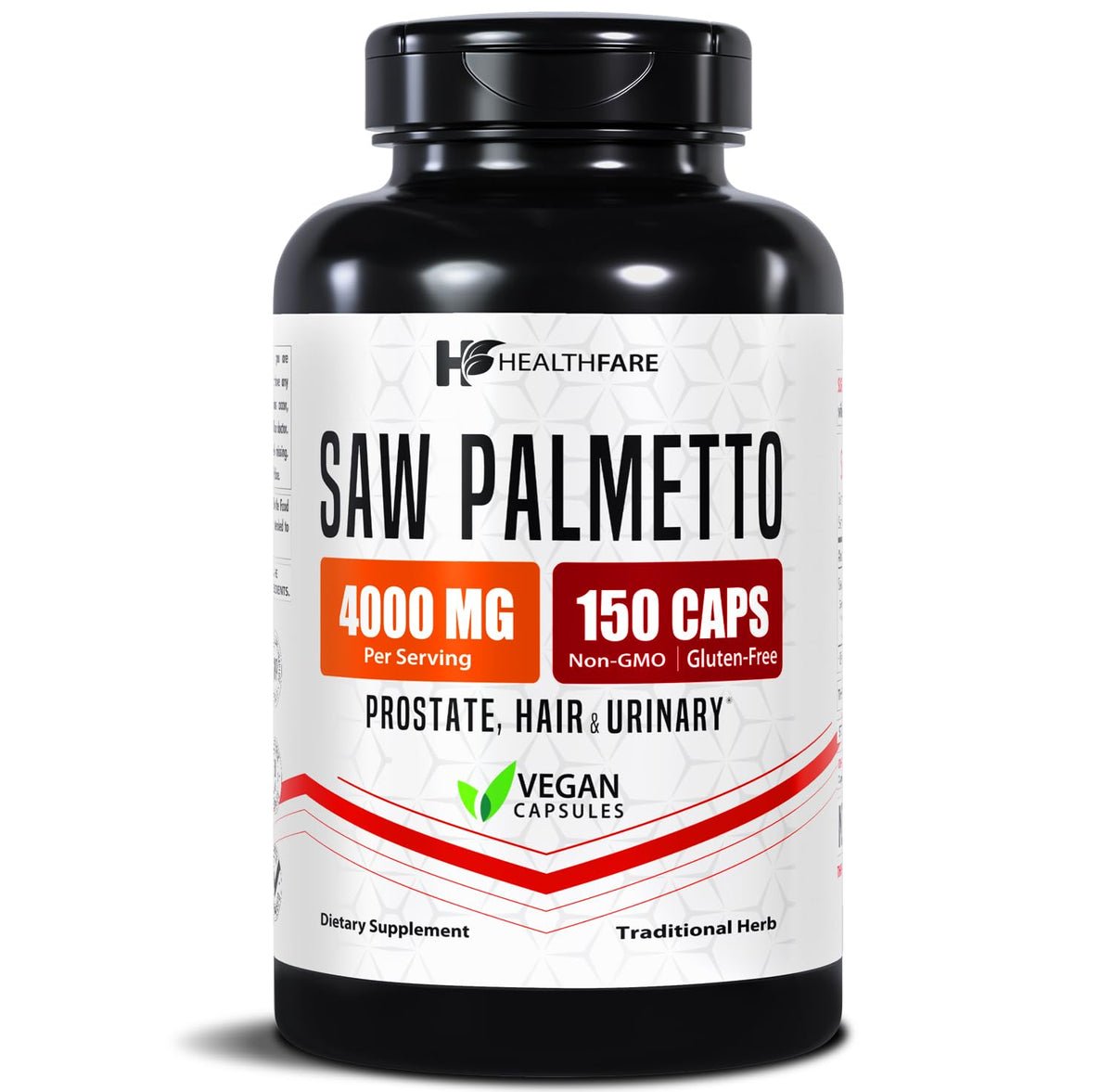 Healthfare Saw Palmetto bouteille: format végan pour usage quotidien