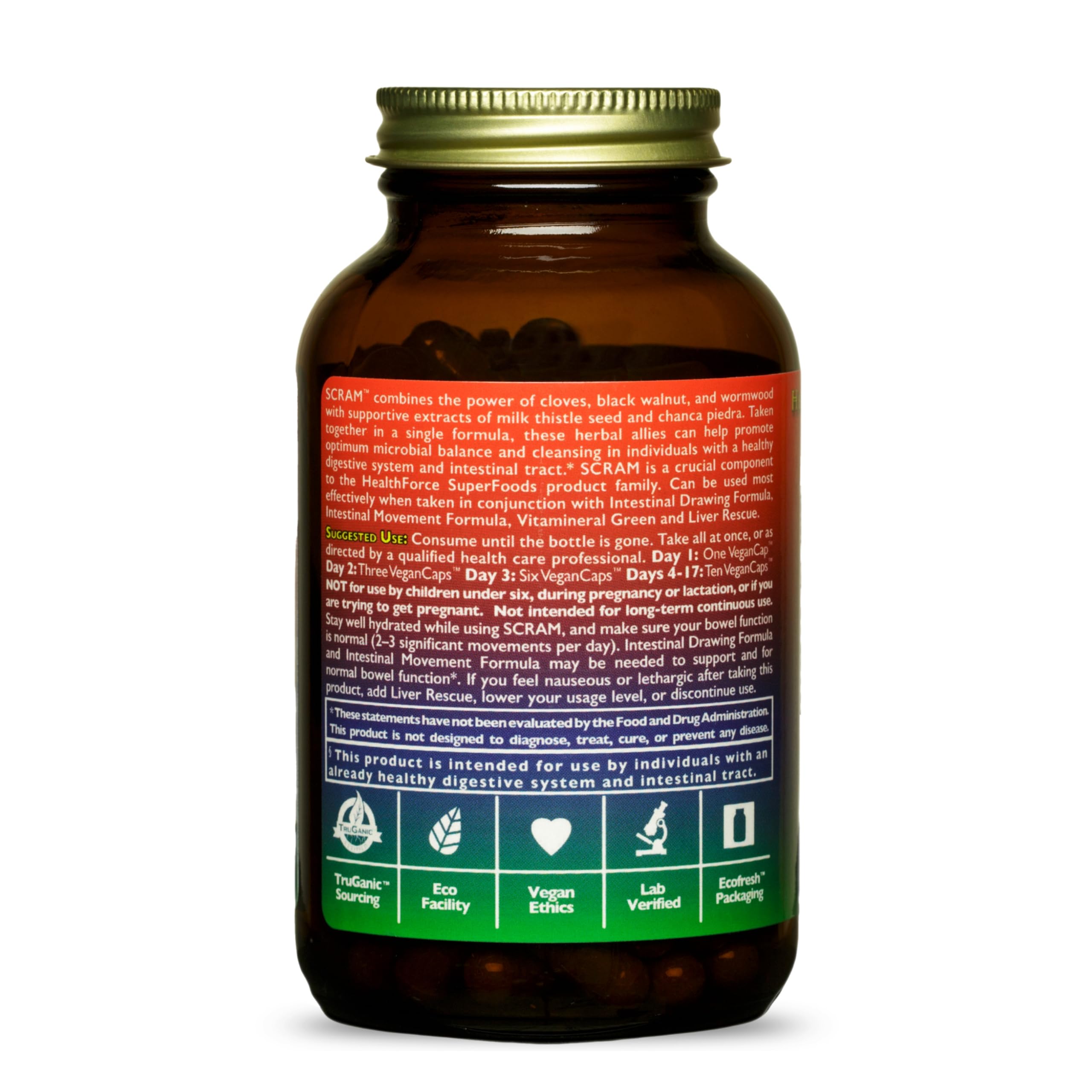 HEALTHFORCE SCRAM gelules-digestion: gélules faciles a avaler pour soutenir la digestion