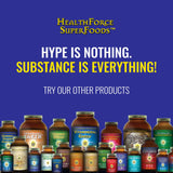 Certifications vegan et sans OGM sur HEALTHFORCE SUPERFOODS vitamine C.
