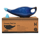 HealthGoodsIn pot neti céramique bleu dégradé, esthétique et durable