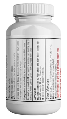 Gros plan sur les caplets HealthLife Expectorant rapide pour fluidifier le mucus.