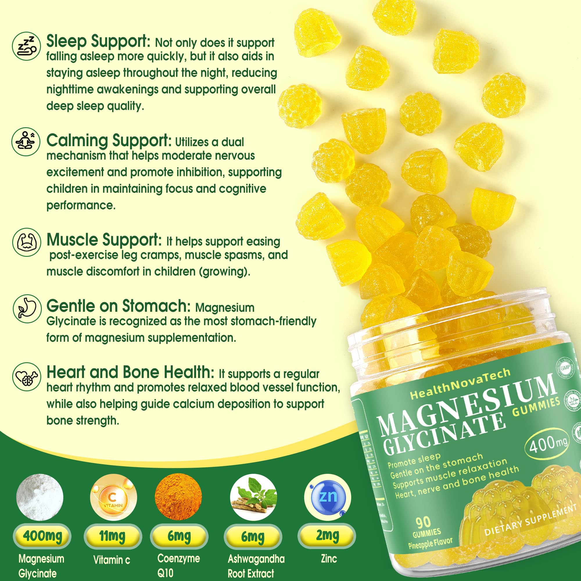 HealthNovaTech soutien immunitaire potentiel grâce au Zinc et Vitamine C.