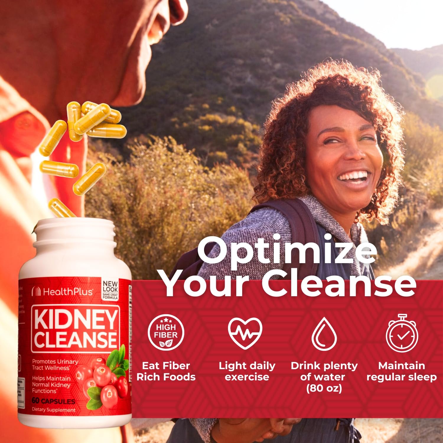 Health Plus Kidney Cleanse : CoQ10 inclus pour l'énergie cellulaire.