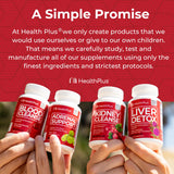 Emballage Health Plus Kidney Cleanse : informations claires et dosage.
