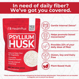 Health Plus poudre psyllium, alternative sans gluten pour épaissir les plats.