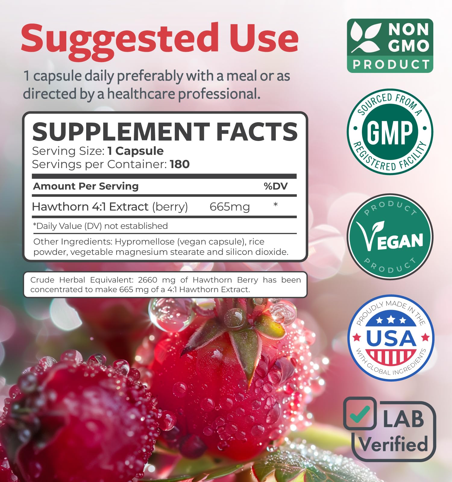 Capsule vegan Healths Harmony, sans produits d'origine animale.