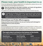 Healths Harmony - avertissement allergie graines, information transparente utile.
