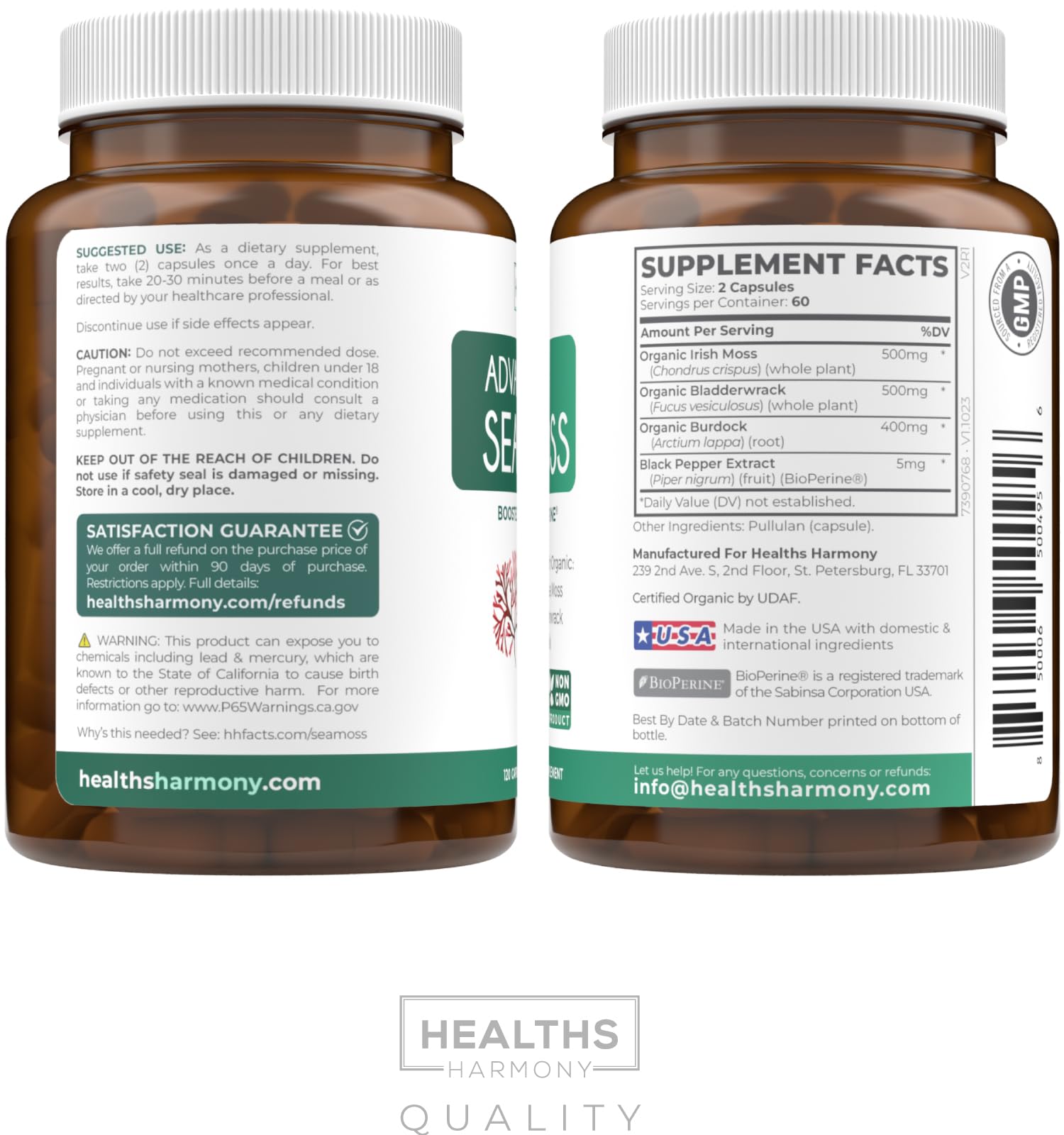 Healths Harmony Capsules dosage-quotidien: format pratique pour habitudes quotidiennes.