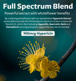 Healths Harmony capsules Saint John's Wort: 0,3% d'hypericine pour l'efficacité potentielle.