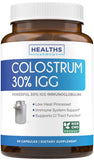Healths Harmony Colostrum Bovin – bouteille montrant le format pratique pour l'apport quotidien.
