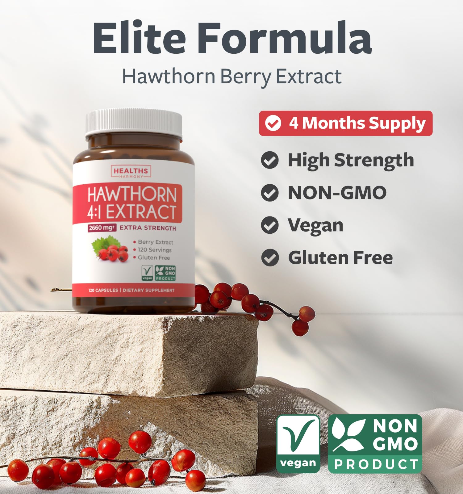 Healths Harmony : gélules d'aubépine faciles à avaler