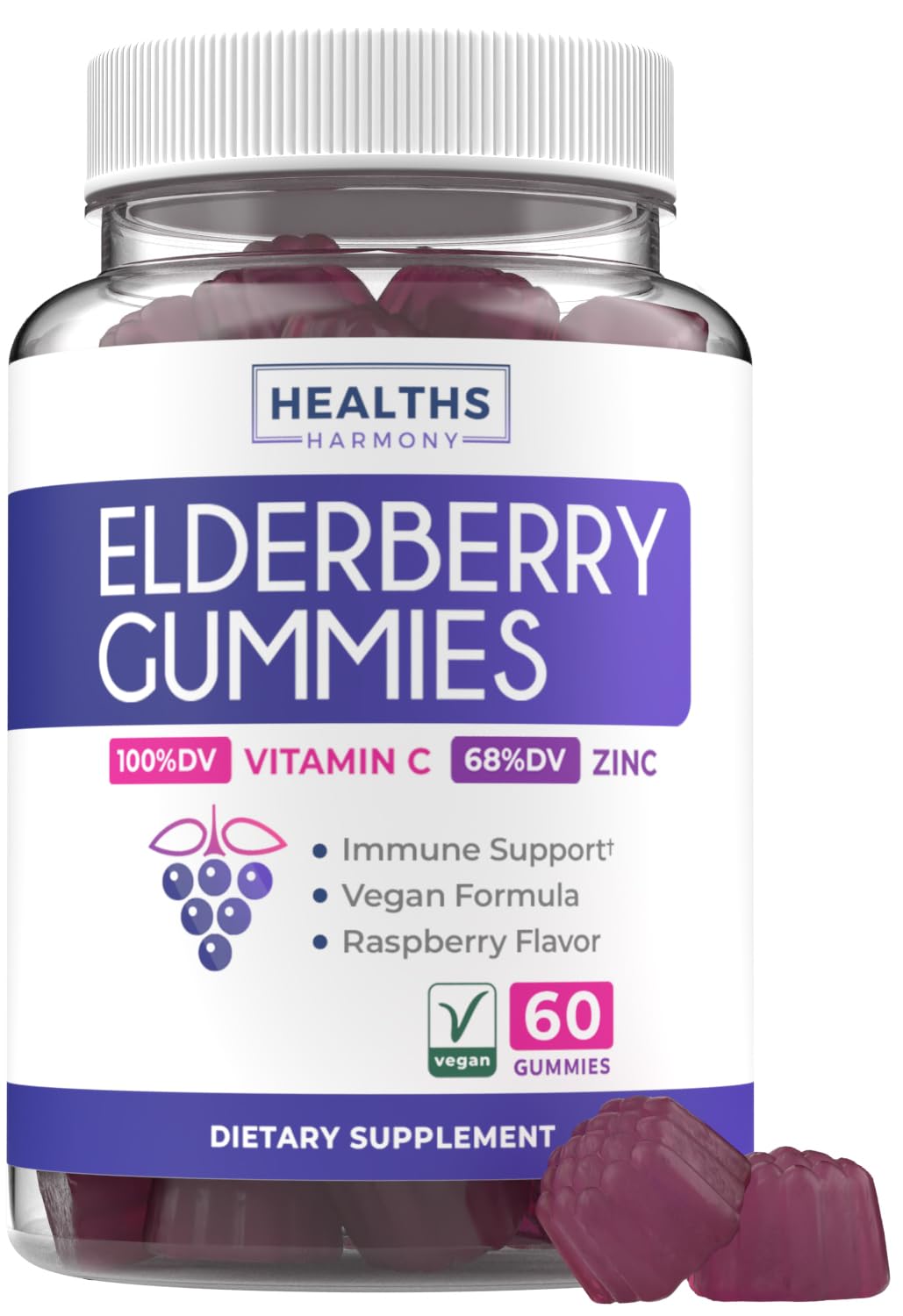 Gommes Healths Harmony Sureau Noir dans leur emballage élégant pour usage quotidien.