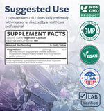Capsule vegan Healths Harmony magnésium bisglycinate, adaptée aux régimes végétaliens.