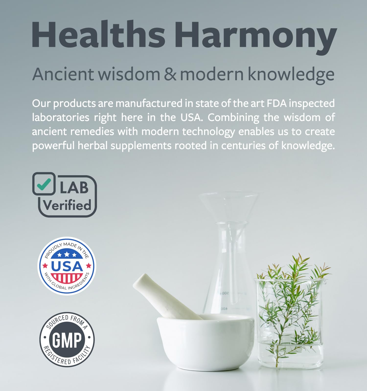 Healths Harmony Super Antioxydants : tableau d'ingrédients naturels et sources fiables.