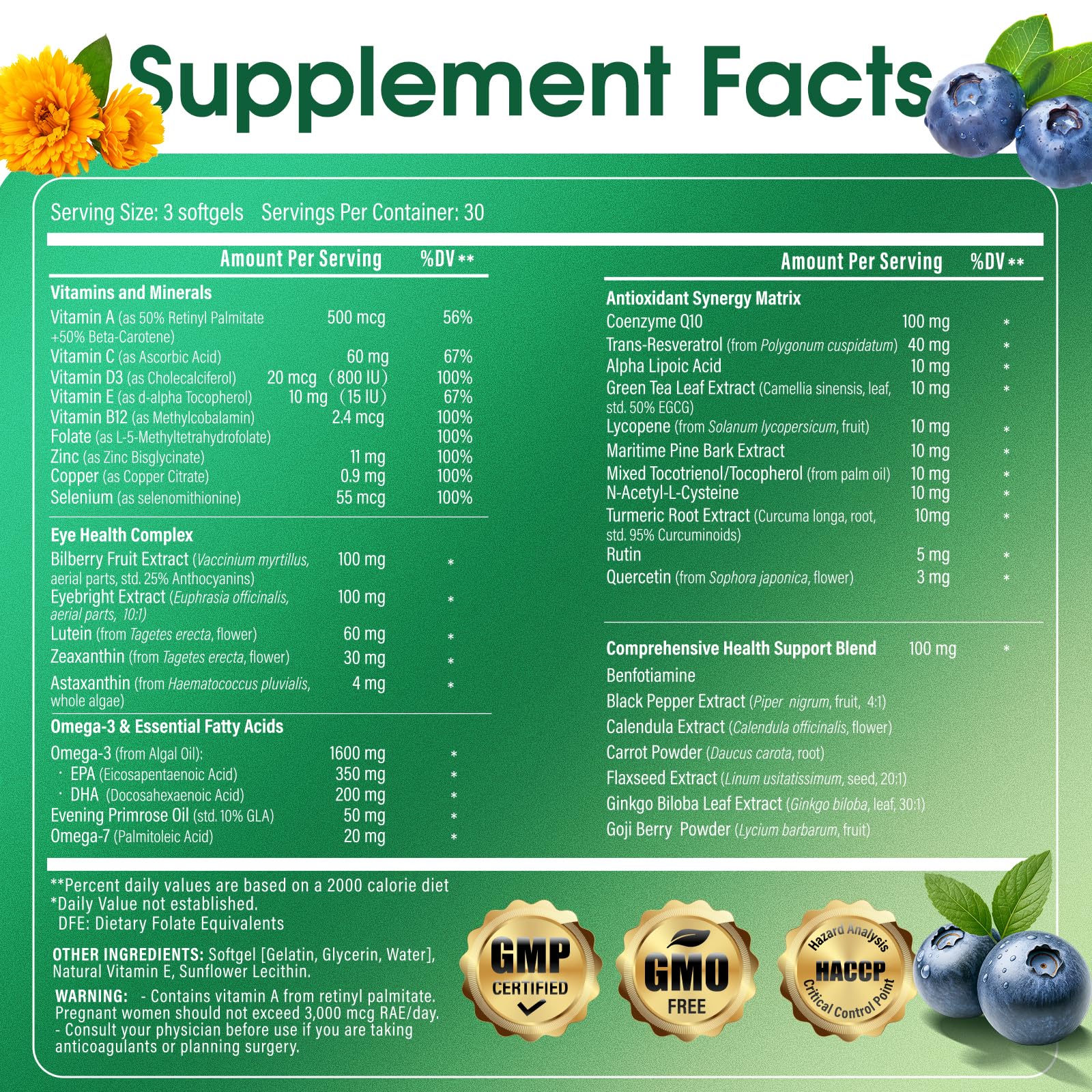 HealthSender capsules omega3-dha — Capsules pour confort oculaire et hydratation.